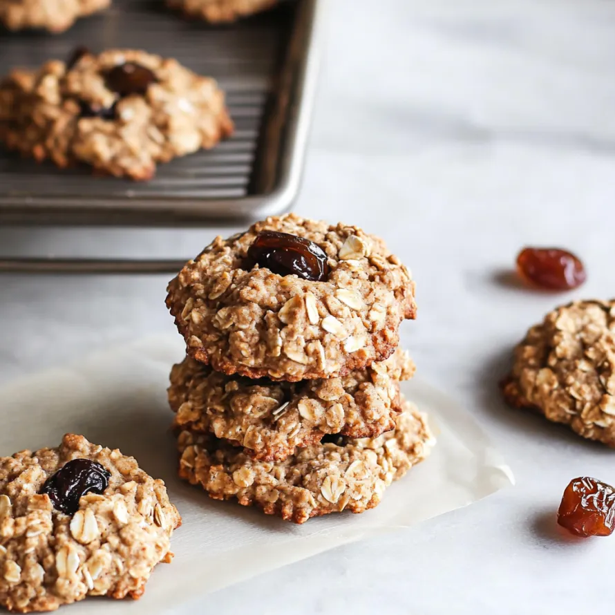 A stack of cookies on a tray.