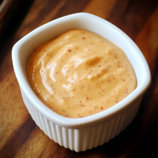 A yellow creamy dip in a white bowl.