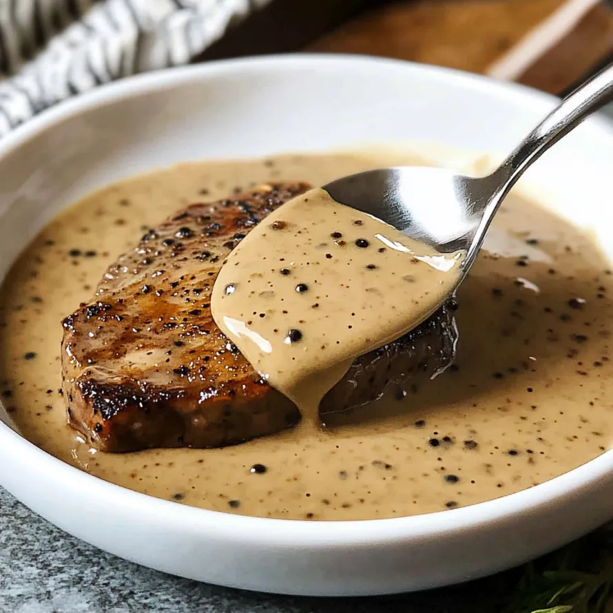 A savory bowl of food topped with creamy gravy.
