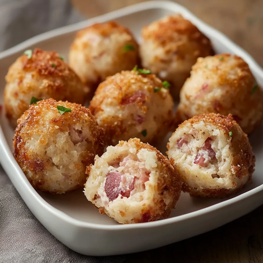 A plate of food with meatballs.