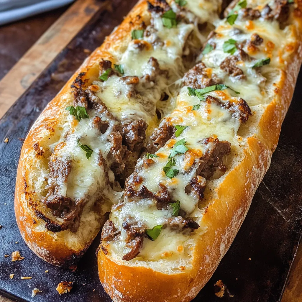 A loaf packed with meaty, cheesy goodness set on a wooden table.