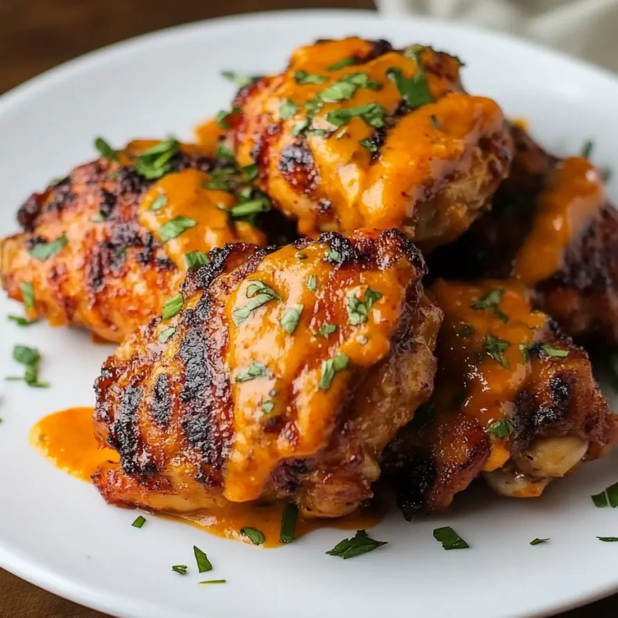 Chicken wings with sauce on a white plate.