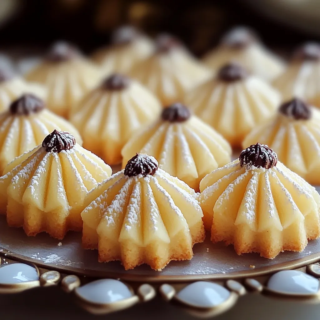 Platter full of cookies drizzled with chocolate, ready to share.