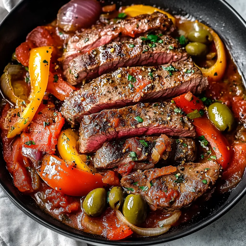 Dinner plate showing steak, tomatoes, and veggies.