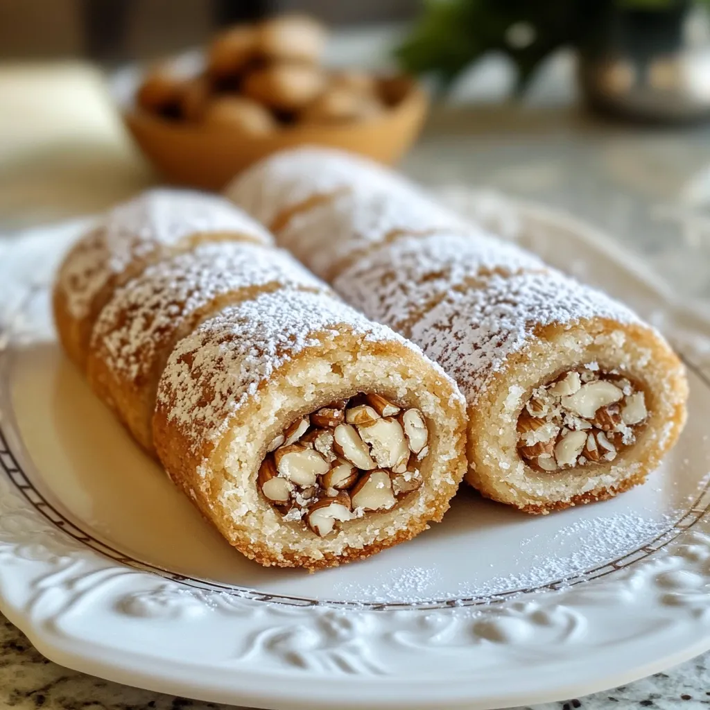 Two pastries on a plate.