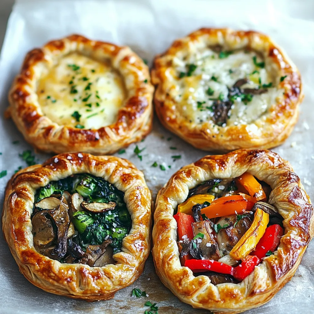 Tray with three types of veggie quiche.