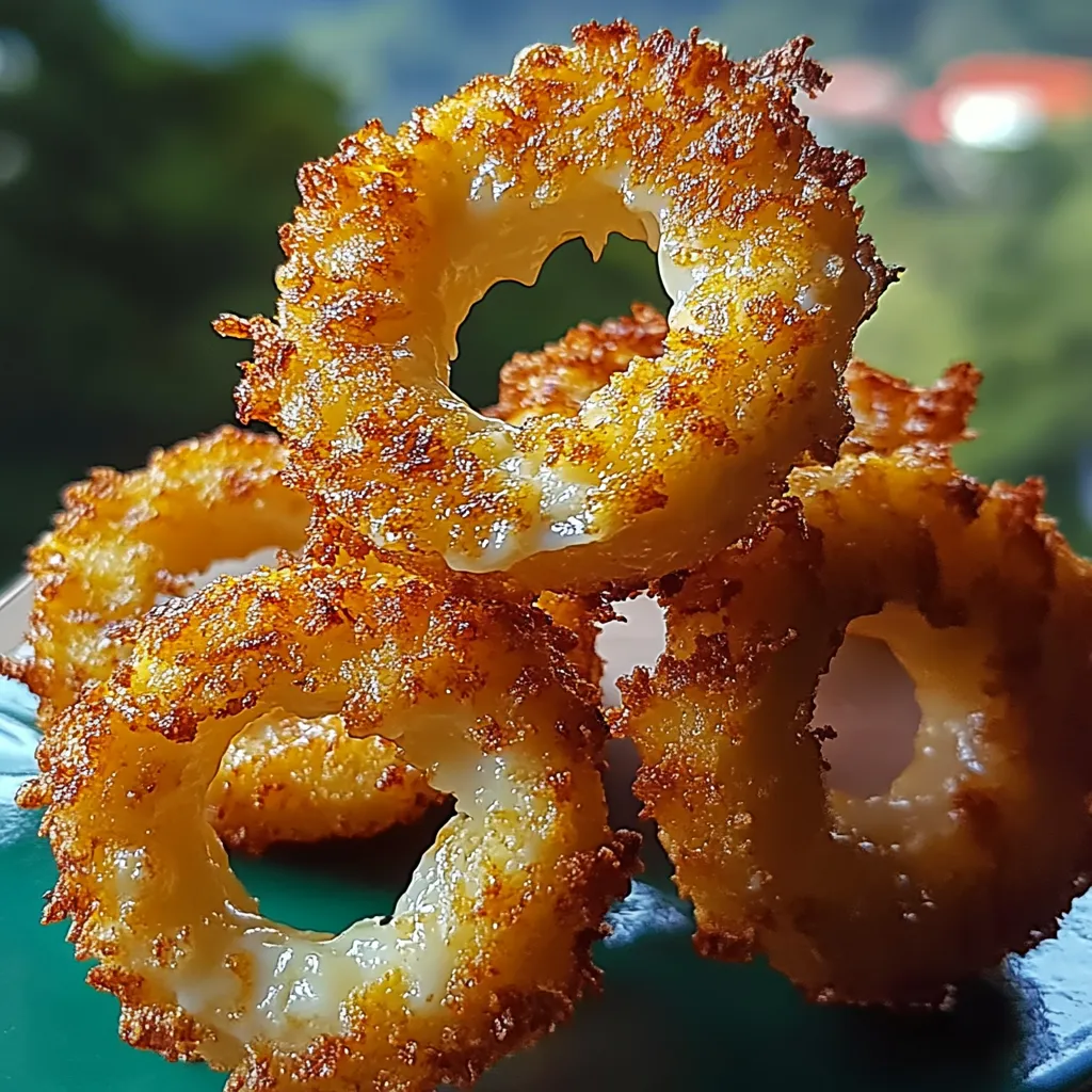 Three crispy cheese bites sitting on a plate.