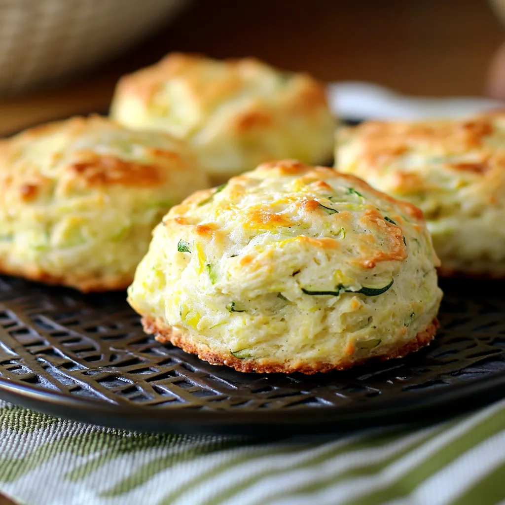 Biscuits topped with fresh greens arranged on a plate.