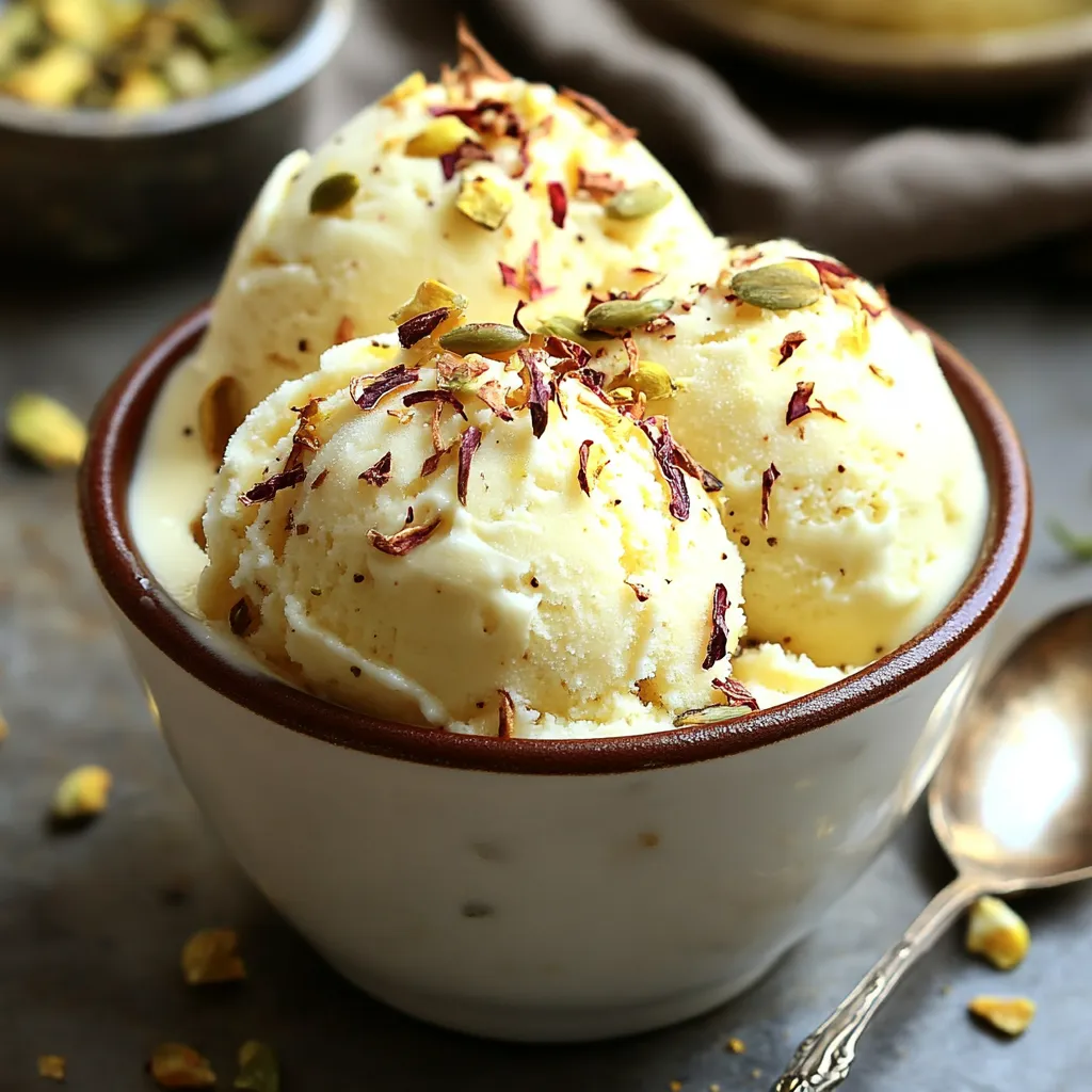 A bowl of ice cream with a spoon sitting inside.