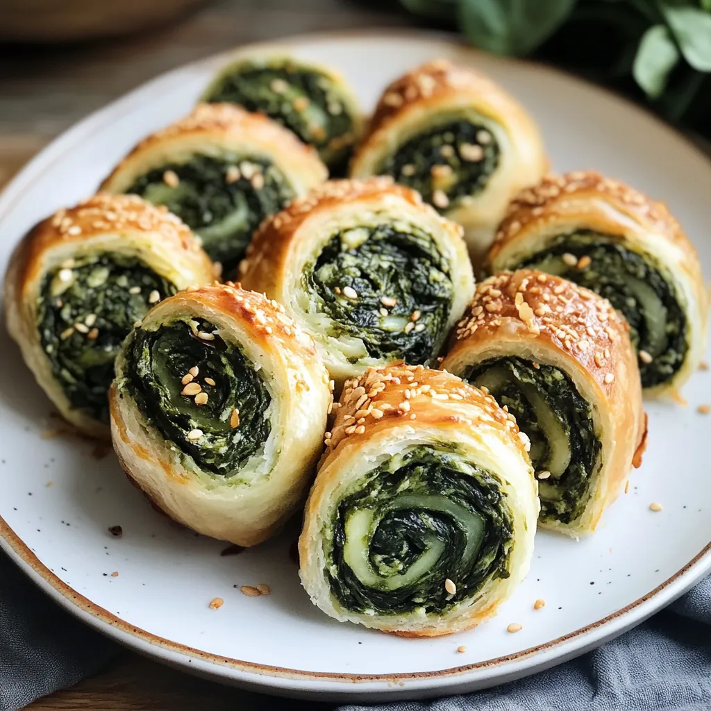 Food piled high with green and golden colors on a plate.