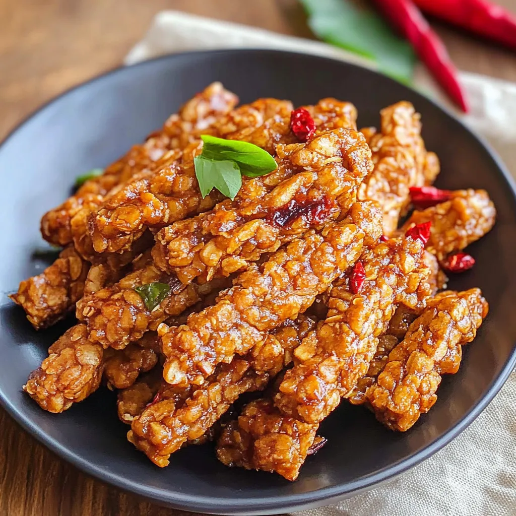 A plate of food with a red pepper on top.
