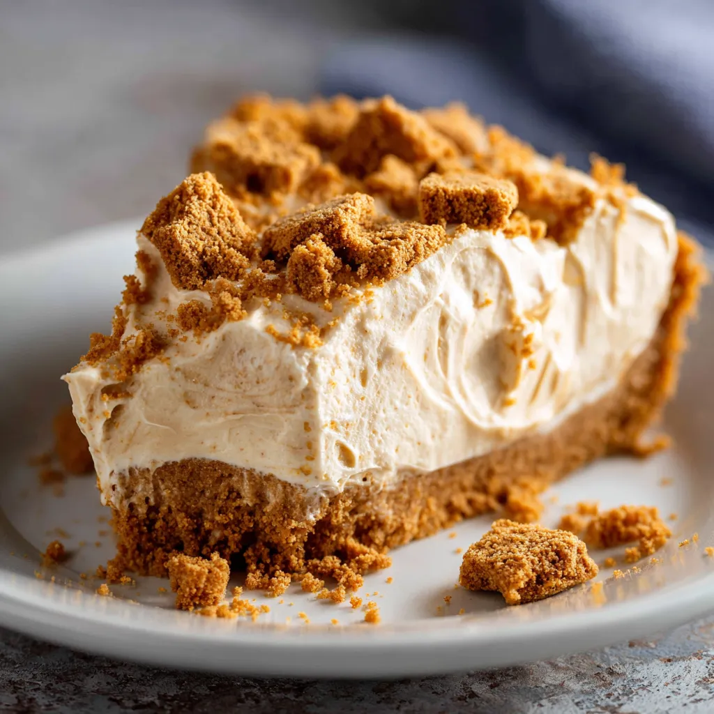 A slice of pie with a crumb topping.