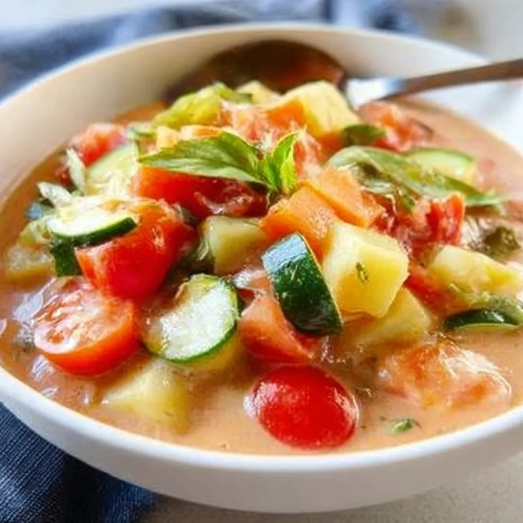 A bowl of vegetables with a spoon in it.