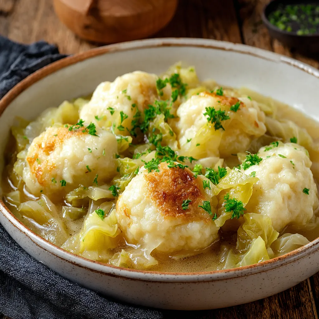 A bowl of food with a green vegetable on top.