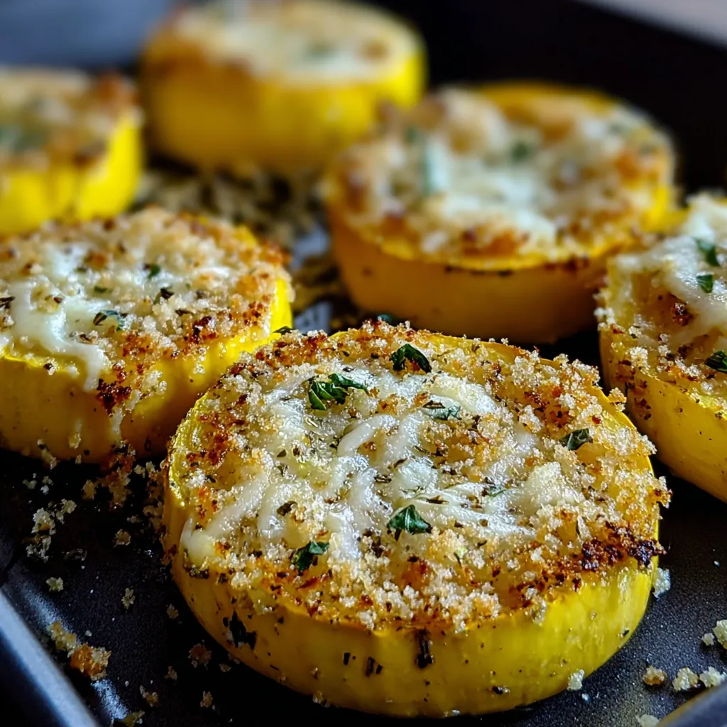 A pan of food with a yellow squash.