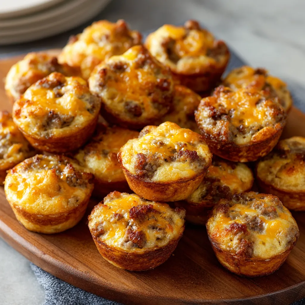 A plate of muffins with cheese.