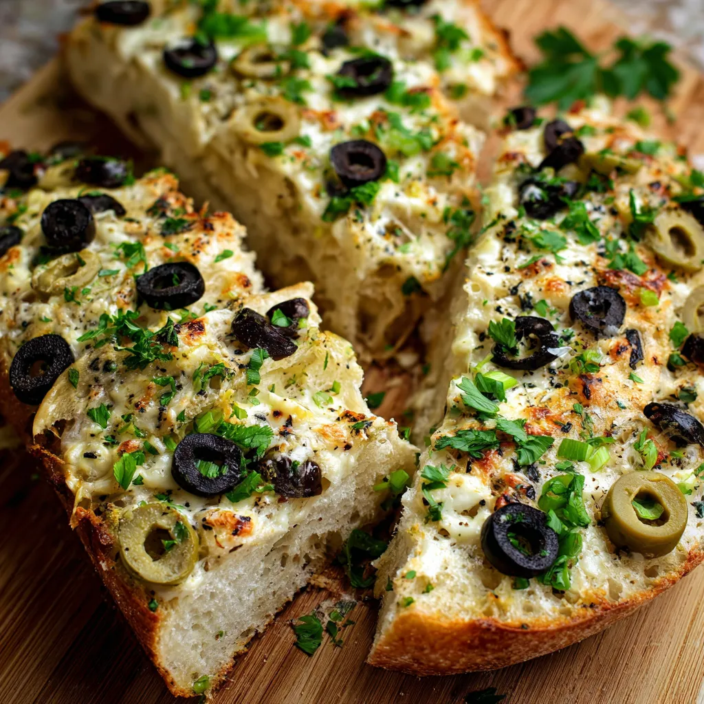 A slice of pizza with olives and cheese.