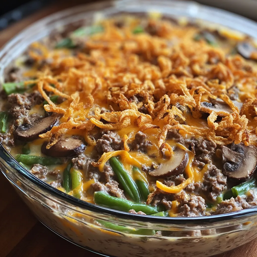 A bowl of food with cheese and mushrooms.