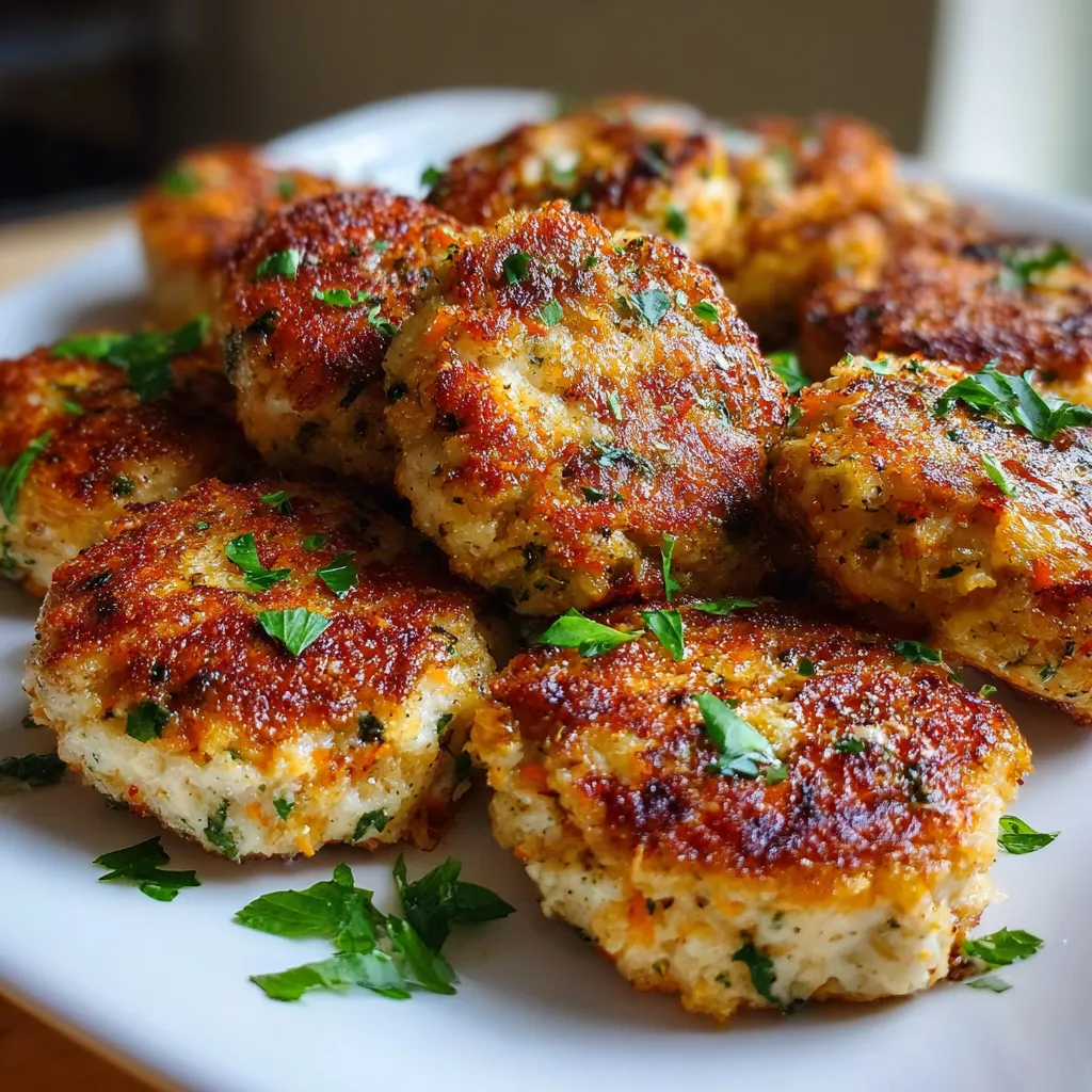 A plate of meatballs with parsley on top.