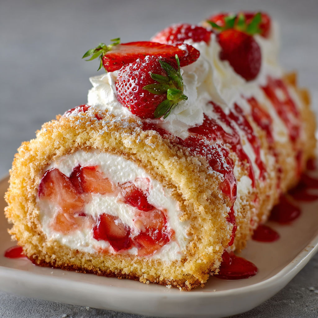 A slice of homemade strawberry shortcake cheesecake.