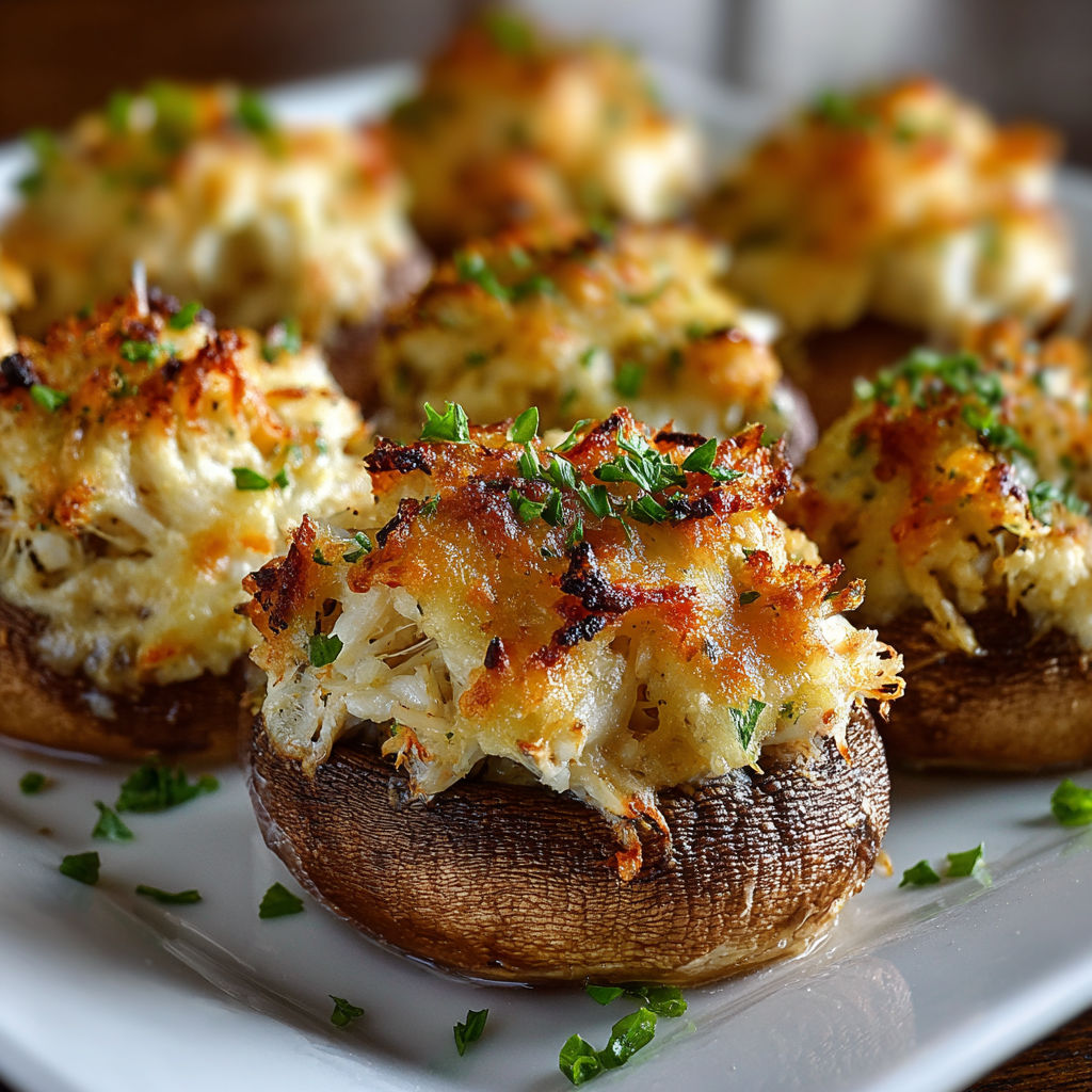 A plate of food with a close up of a mushroom.