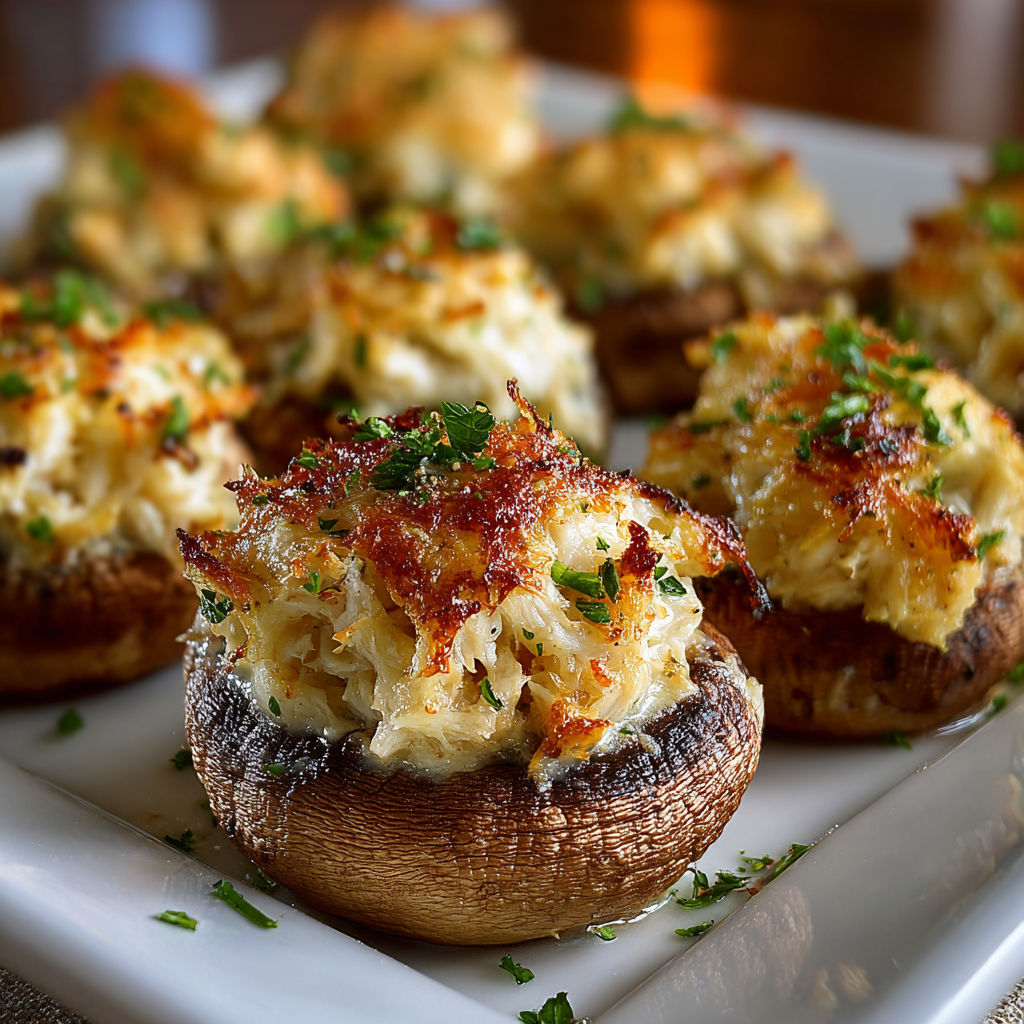 A plate of food with a mushroom on top.