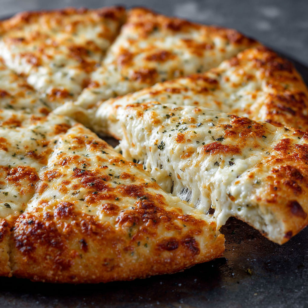 A slice of cheese pizza on a black plate.