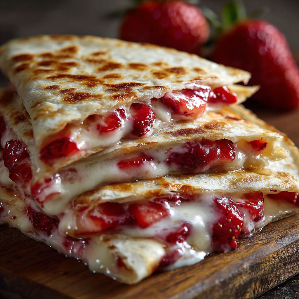 A stack of strawberry cream filled pastries.