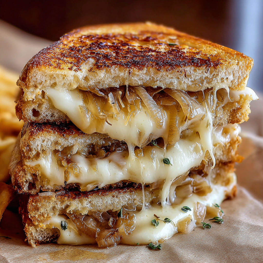 A stack of grilled cheese sandwiches.
