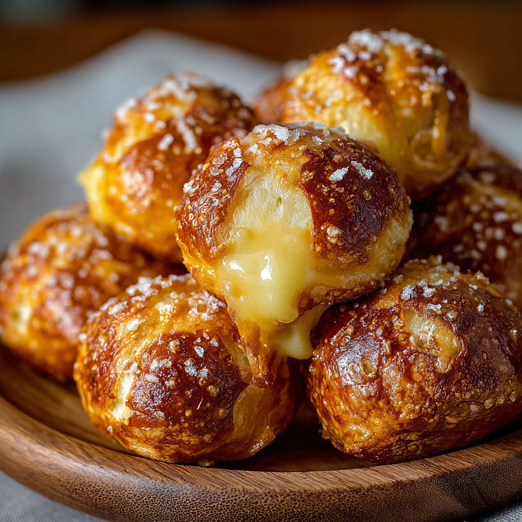 A plate of pastries with a white sauce.