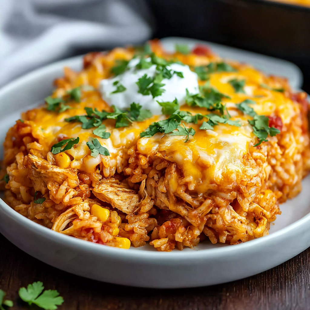 A plate of food with rice and meat on it.