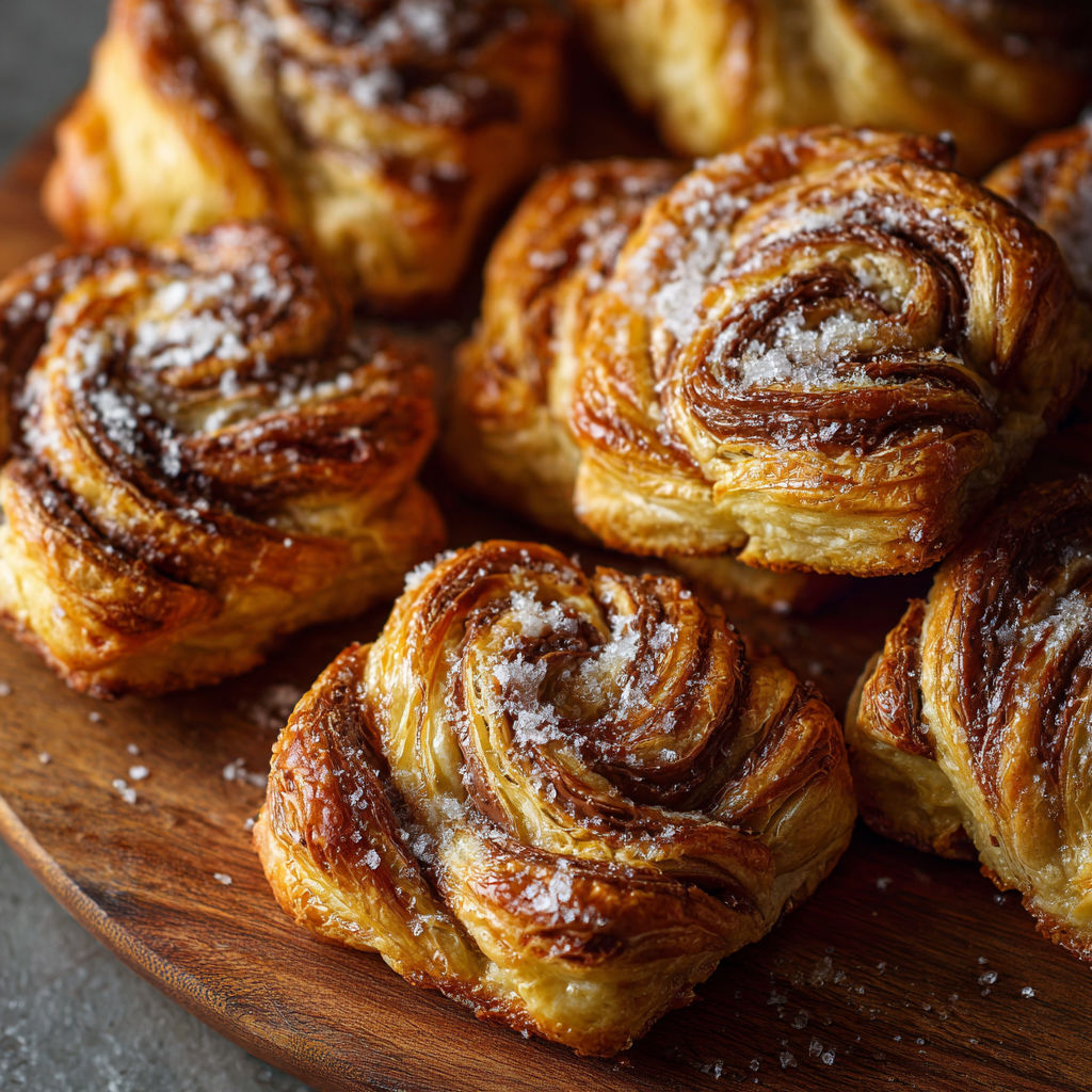 A plate of Nutella puff pastries.