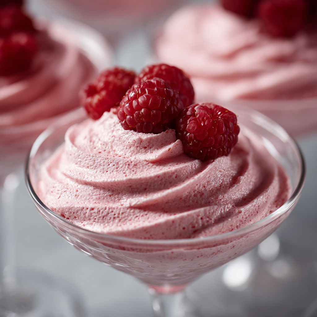 A glass of raspberry mousse.