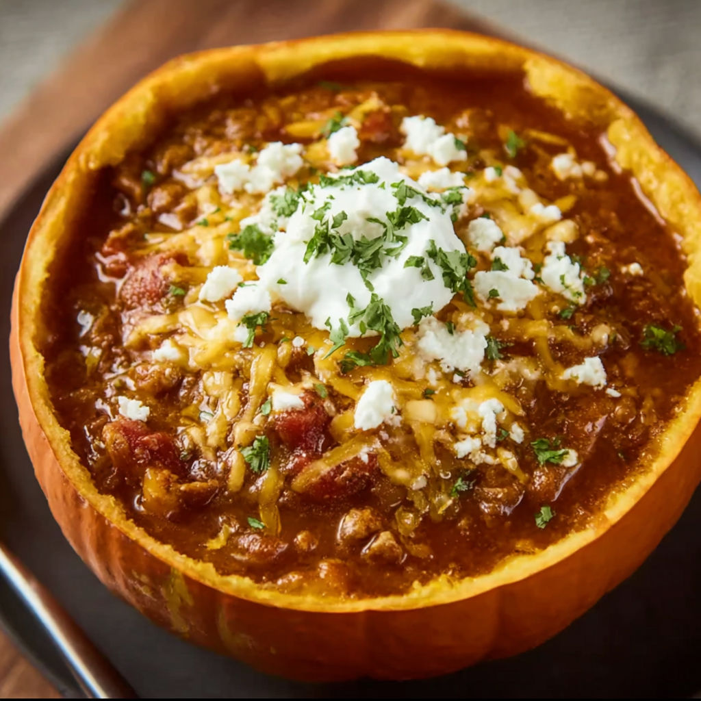 A bowl of chili with a dollop of sour cream on top.