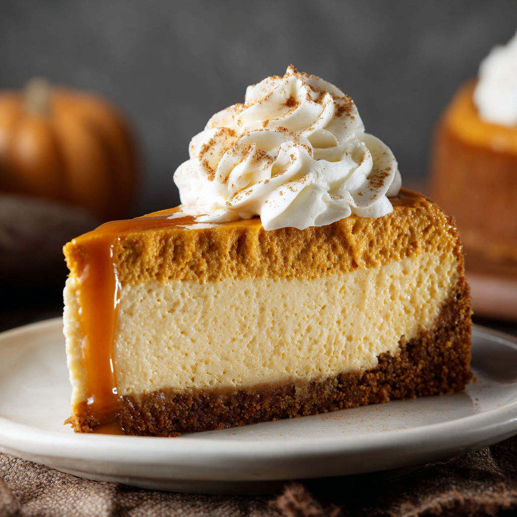 A slice of cheesecake with whipped cream on top.