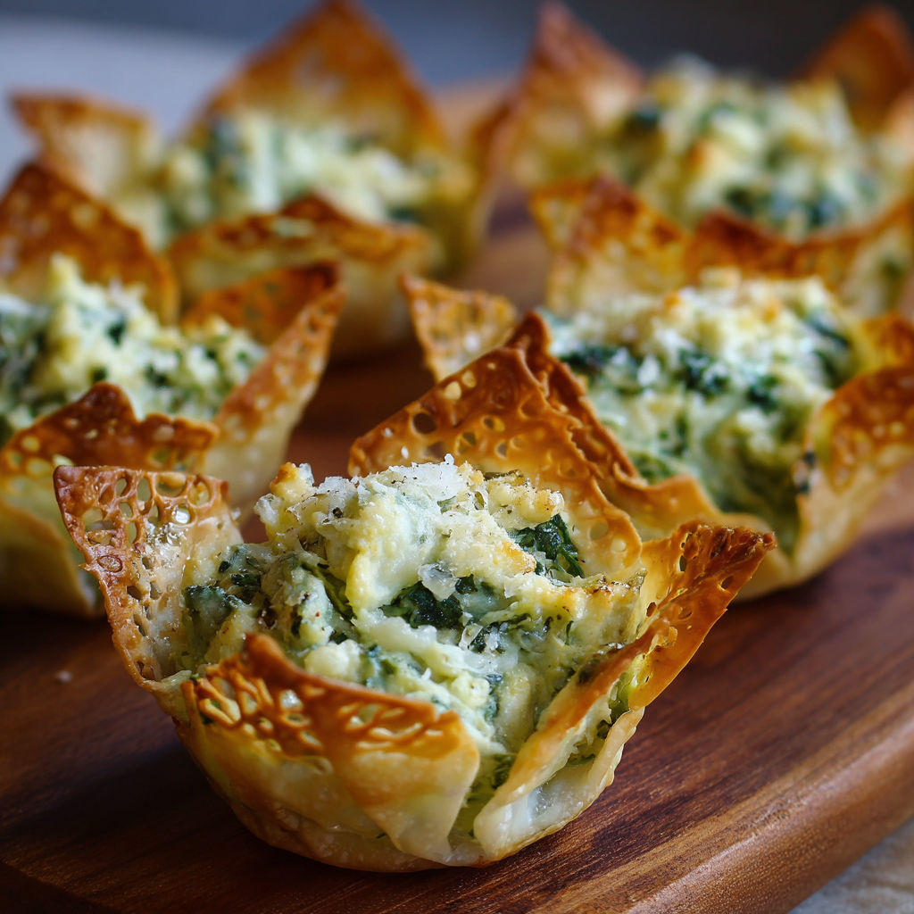 Spinach and artichoke dip in a cup.