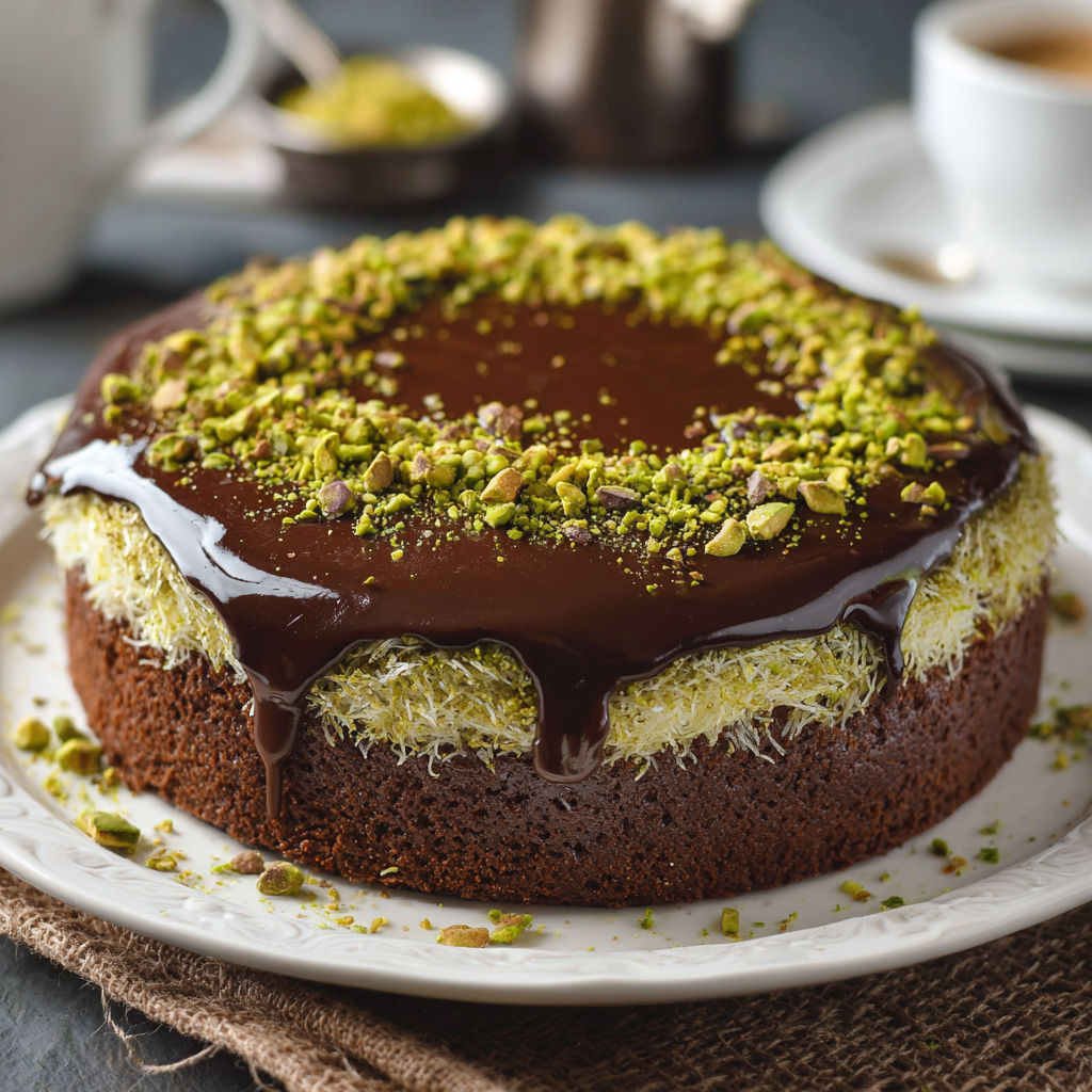 A chocolate cake with sprinkles on top.