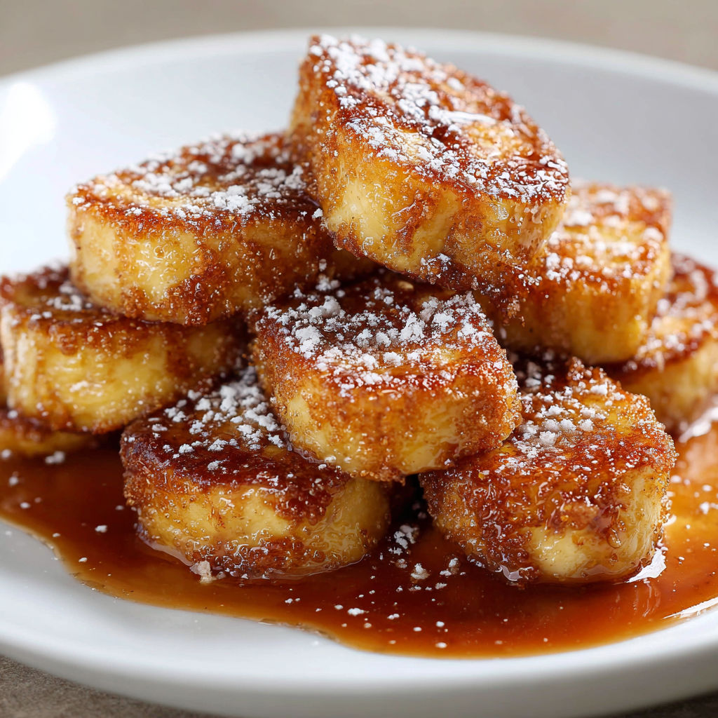 A plate of pan fried cinnamon bananas.