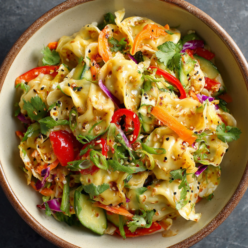 A bowl of food with a variety of ingredients.