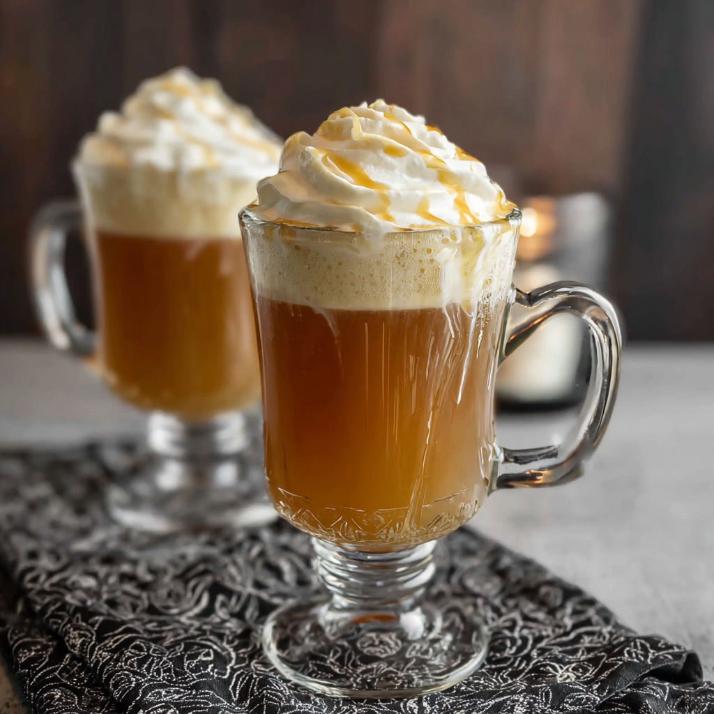 Two glasses of Butterbeer.