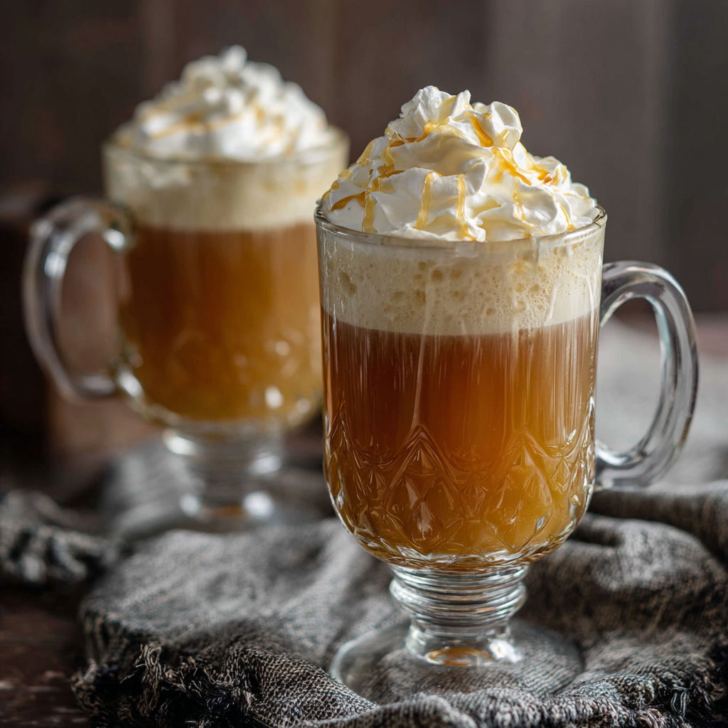 Two glasses of coffee with whipped cream on top.