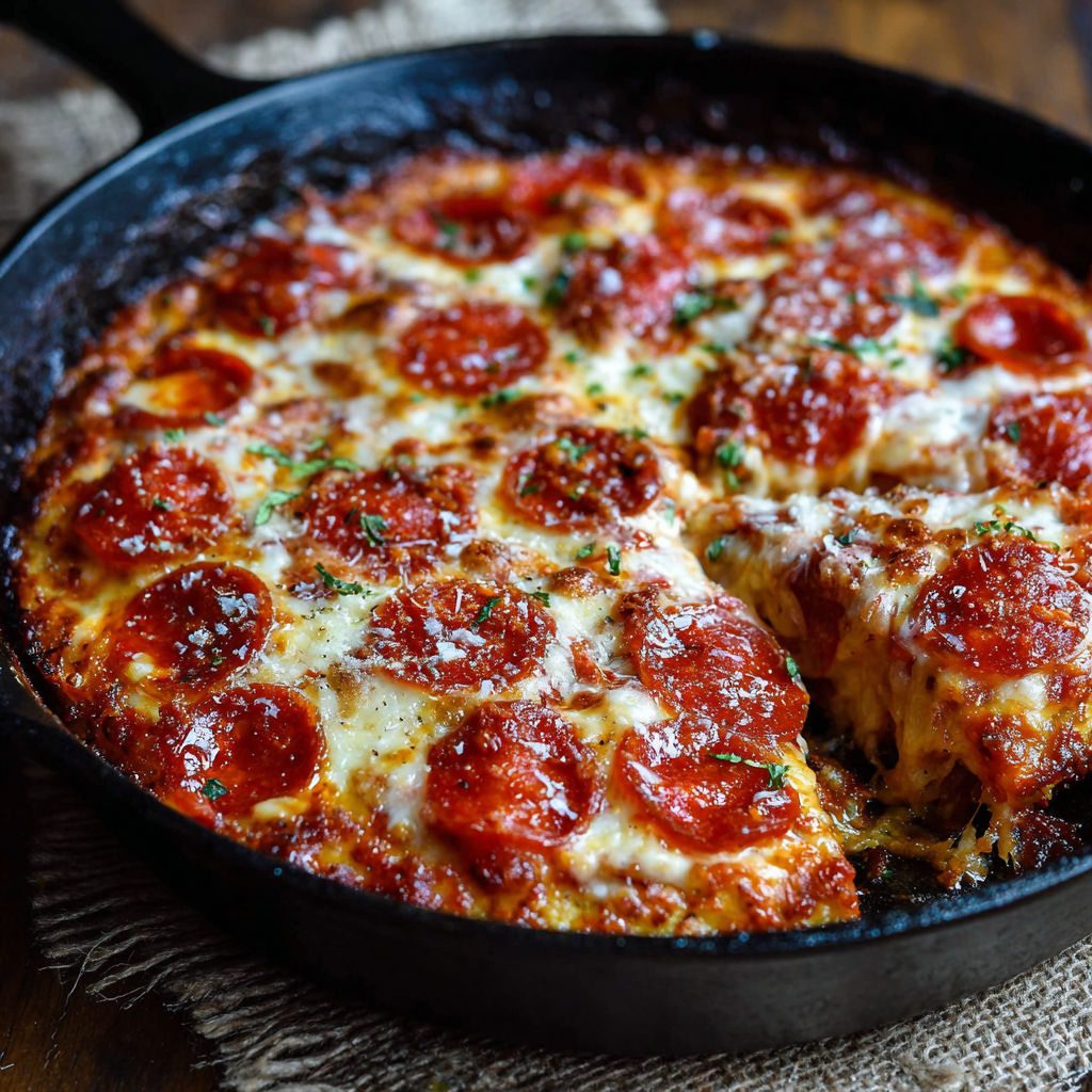 A pan of pepperoni pizza with cheese and peppers.