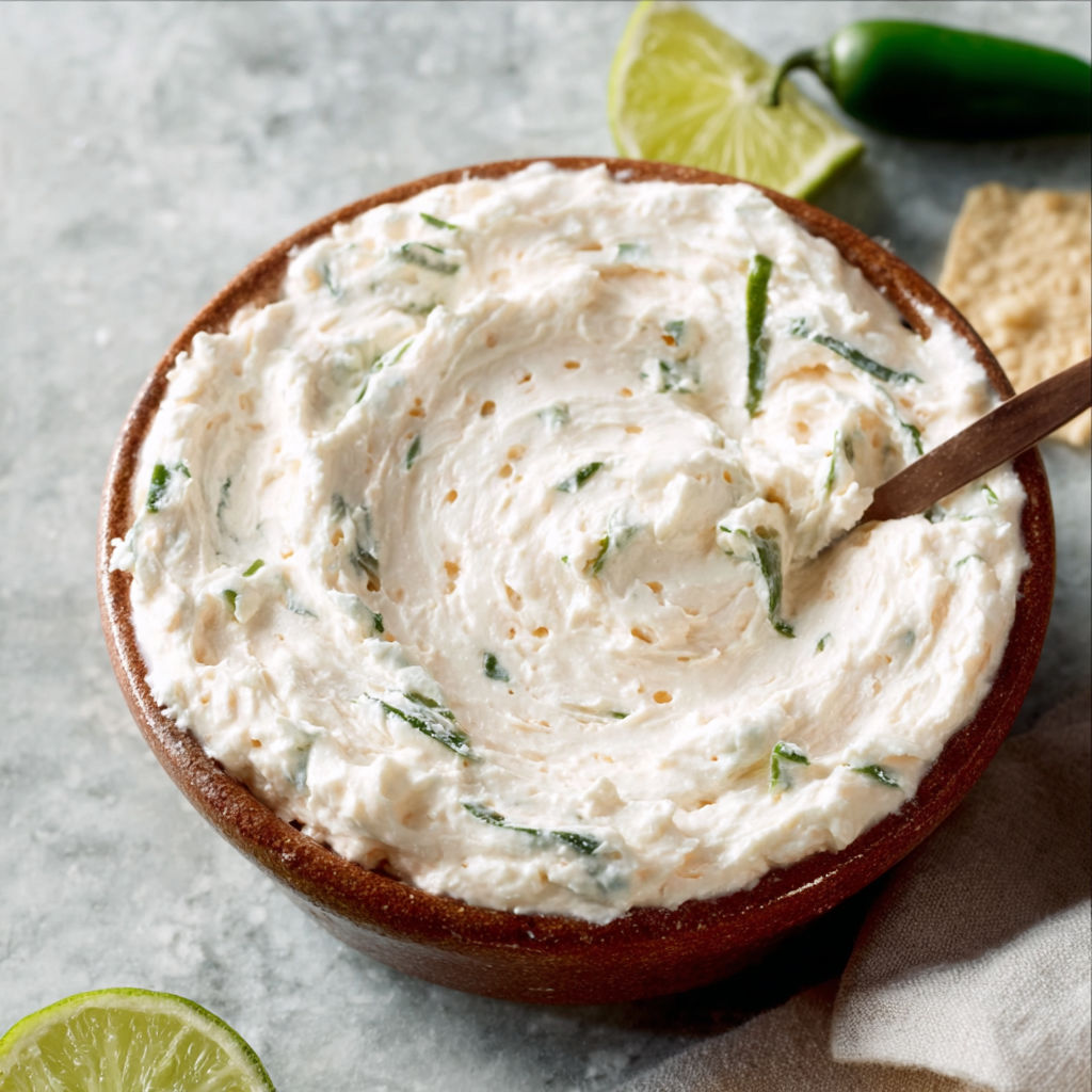 A bowl of jalapeno salsa cream cheese.