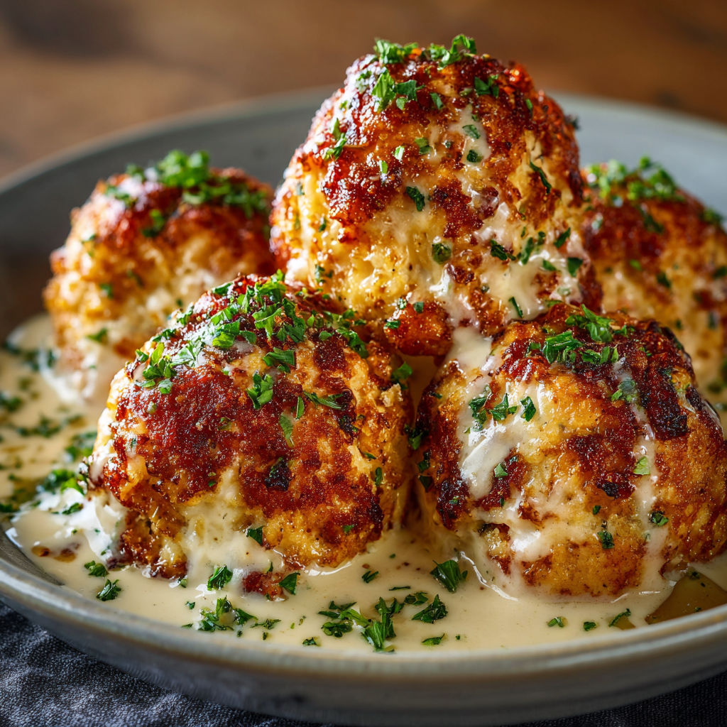 A plate of food with a sauce on it.