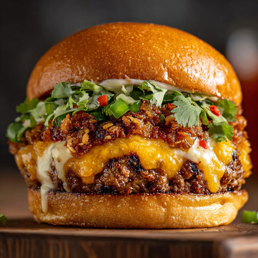 A burger with lettuce, tomato, and cheese.