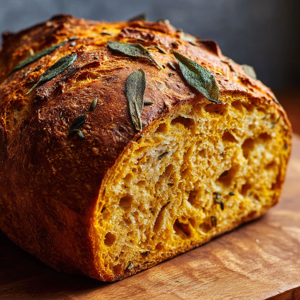 A loaf of bread with seeds on top.