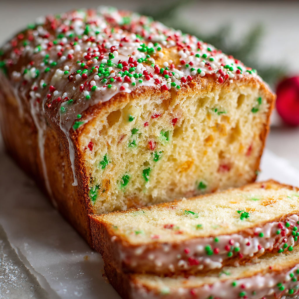 A slice of bread with sprinkles on it.