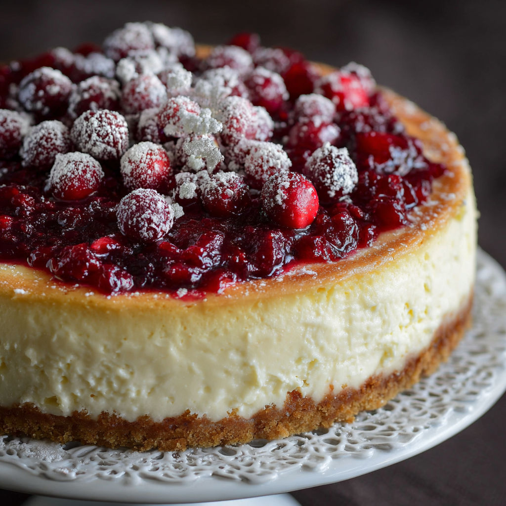 A slice of cheesecake with berries on top.