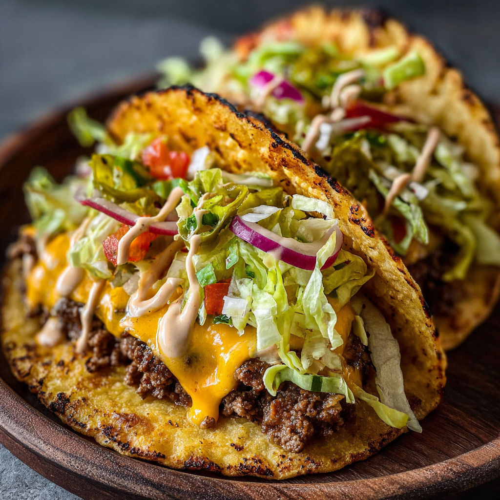 A taco with lettuce and cheese.