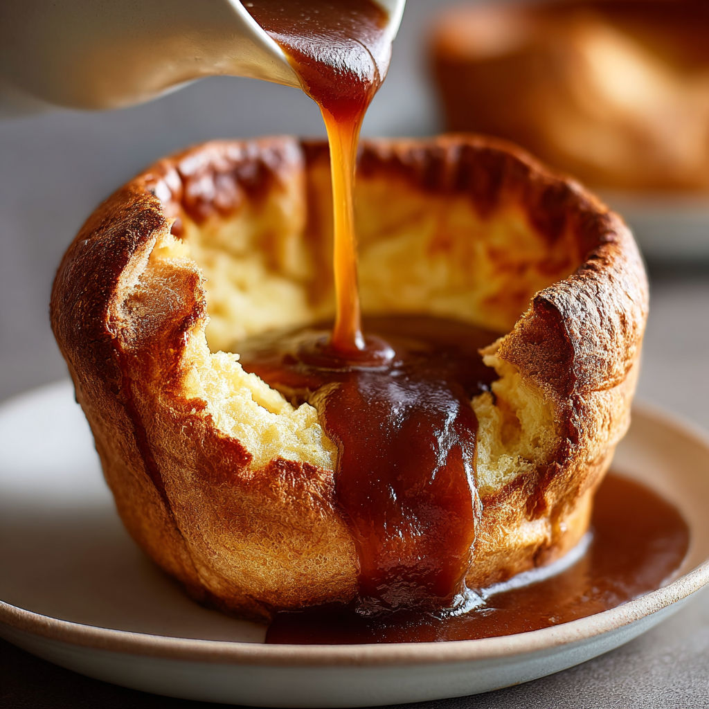 A cupcake with syrup in it.